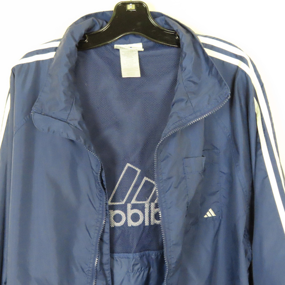 Adidas Trefoil logo hooded Windbreaker Coat, XL - Picture 4 of 7